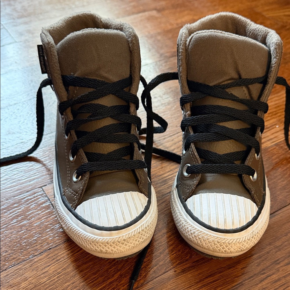 Converse Kids Brown and Black High-Top Sneakers